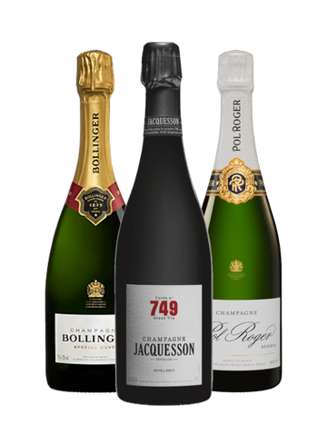 Trio de Bollinger, Jacquesson et Pol Roger