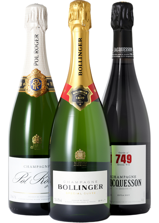 Trio de Bollinger, Jacquesson et Pol Roger